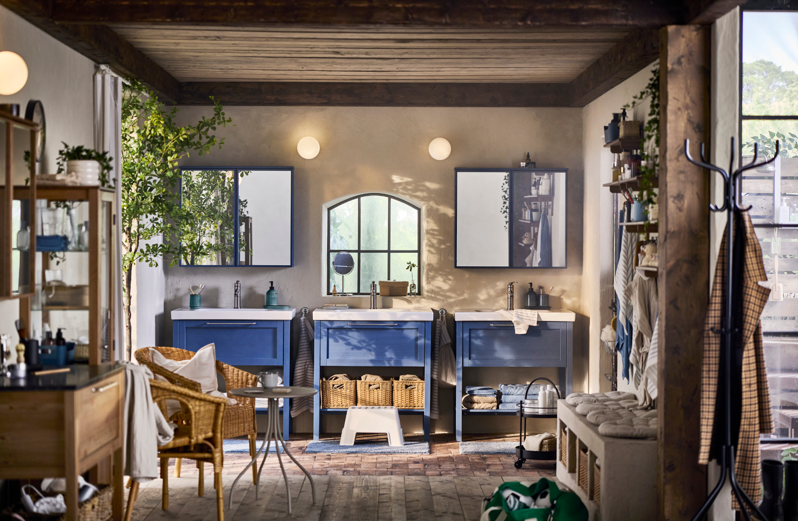 salle de bain naturelle et bleue salle de bain naturelle et bleue