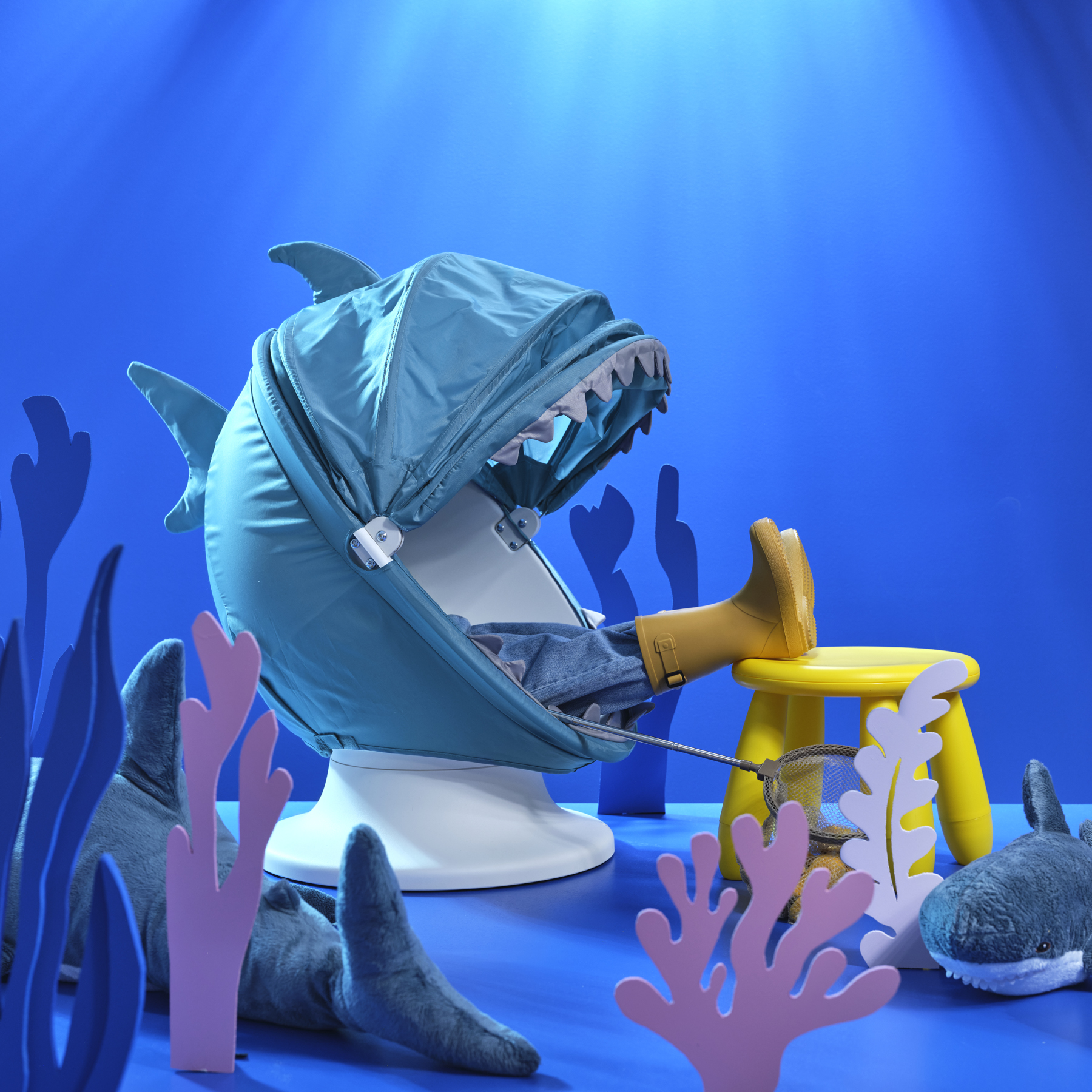 fauteuil bleu requin IKEA collection automne octobre 2026 fauteuil bleu requin IKEA collection automne octobre 2026
