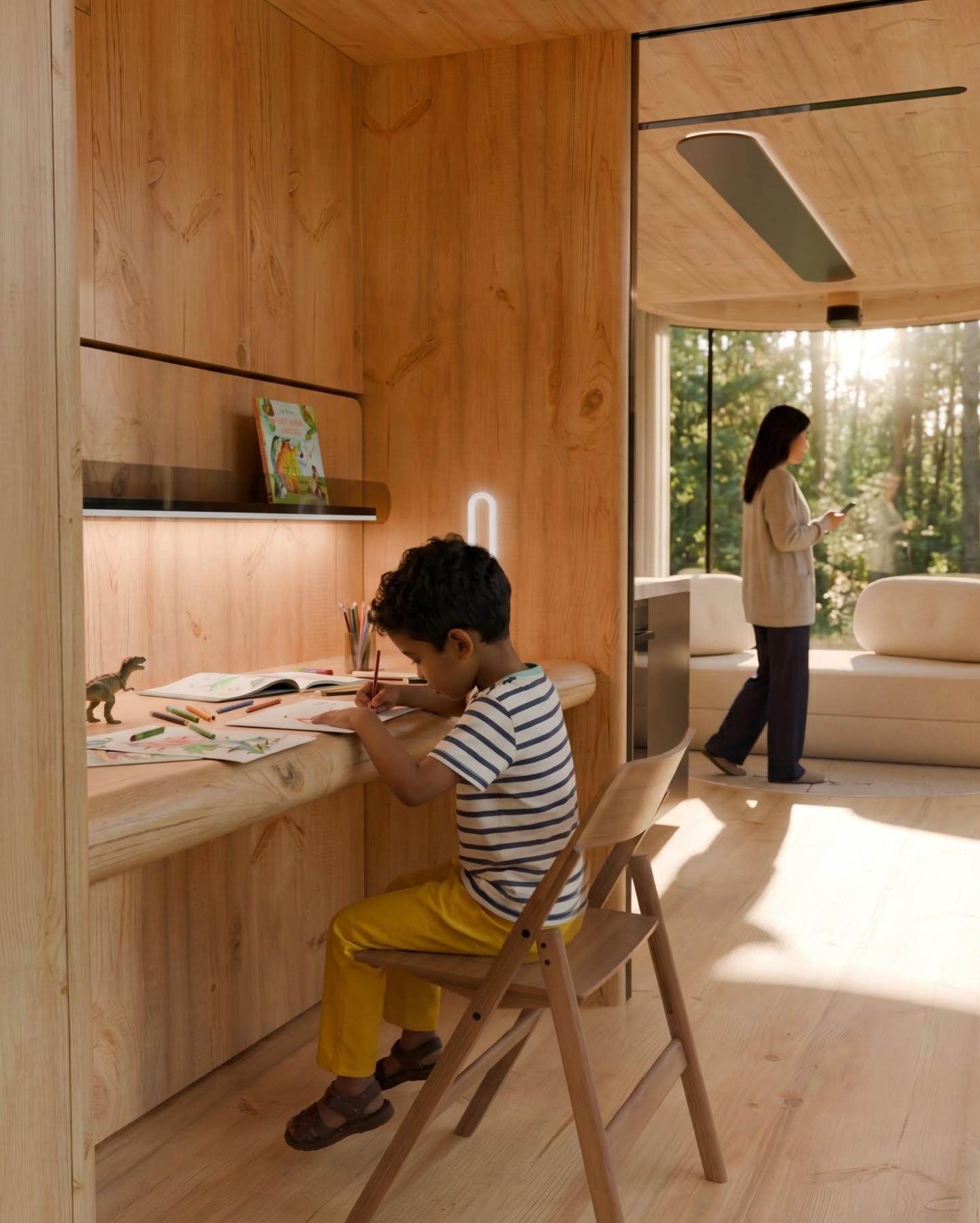 intérieur mini maison modulaire LAVVU Italie