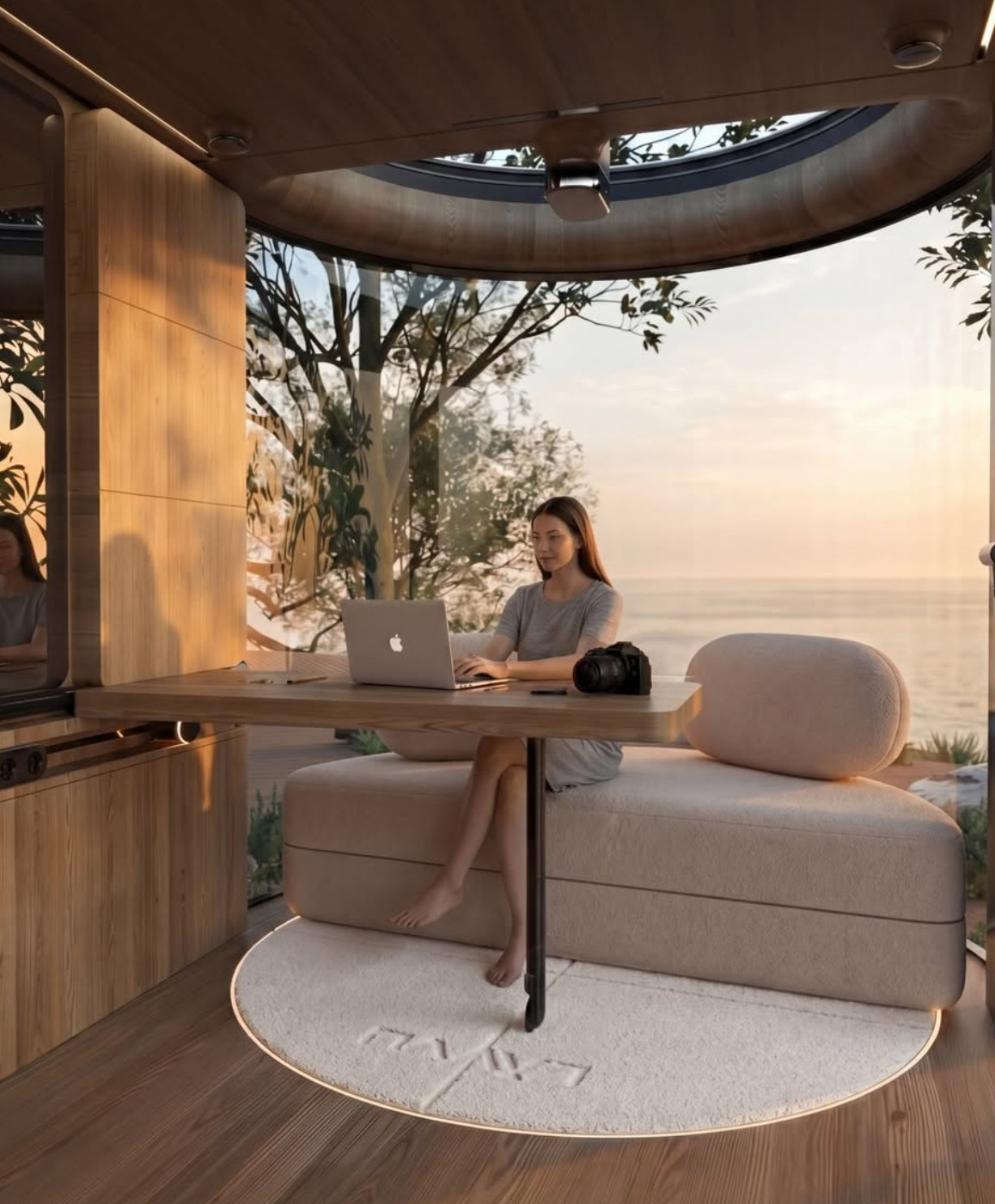 intérieur mini maison modulaire LAVVU Italie