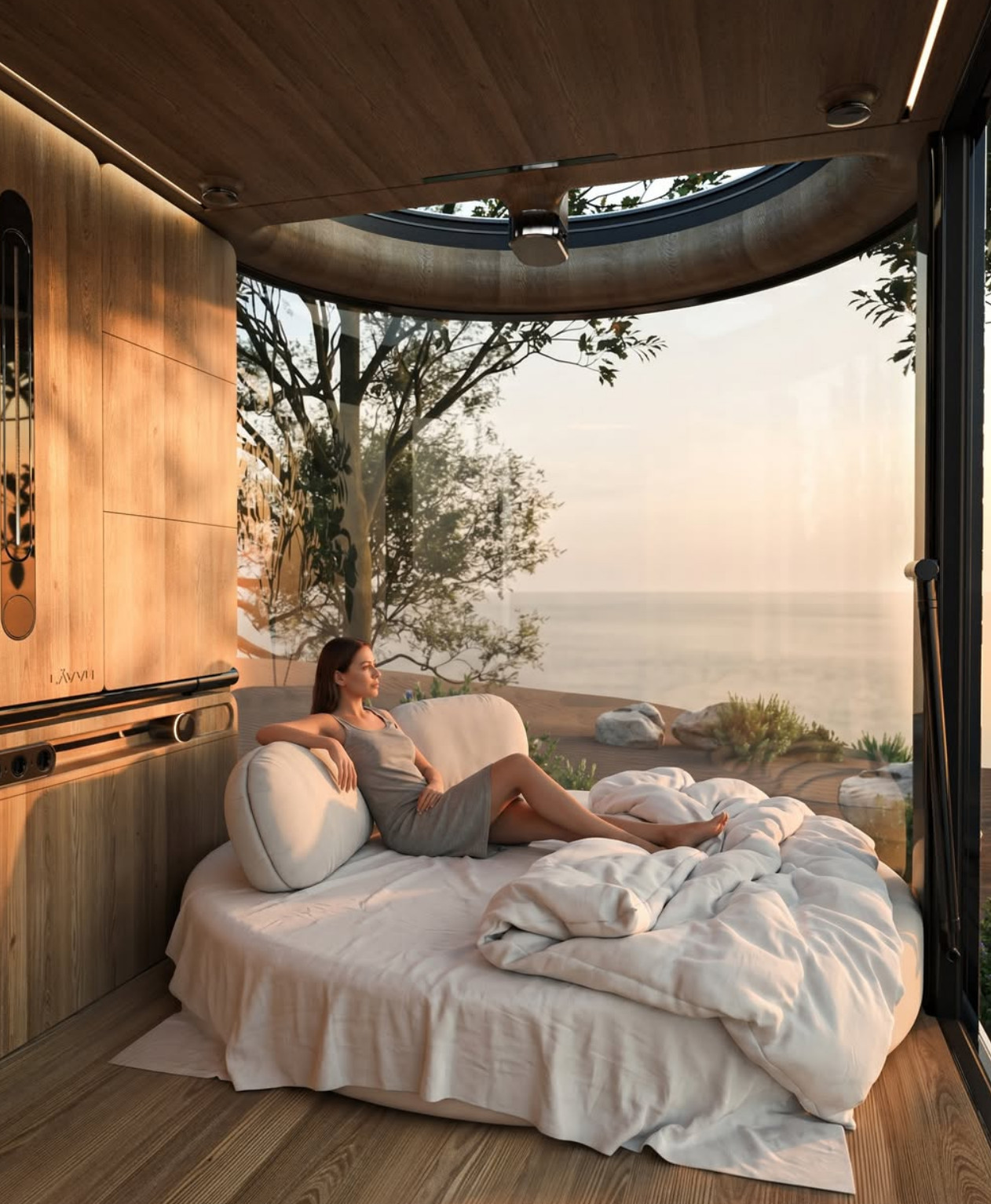 intérieur mini maison modulaire LAVVU Italie
