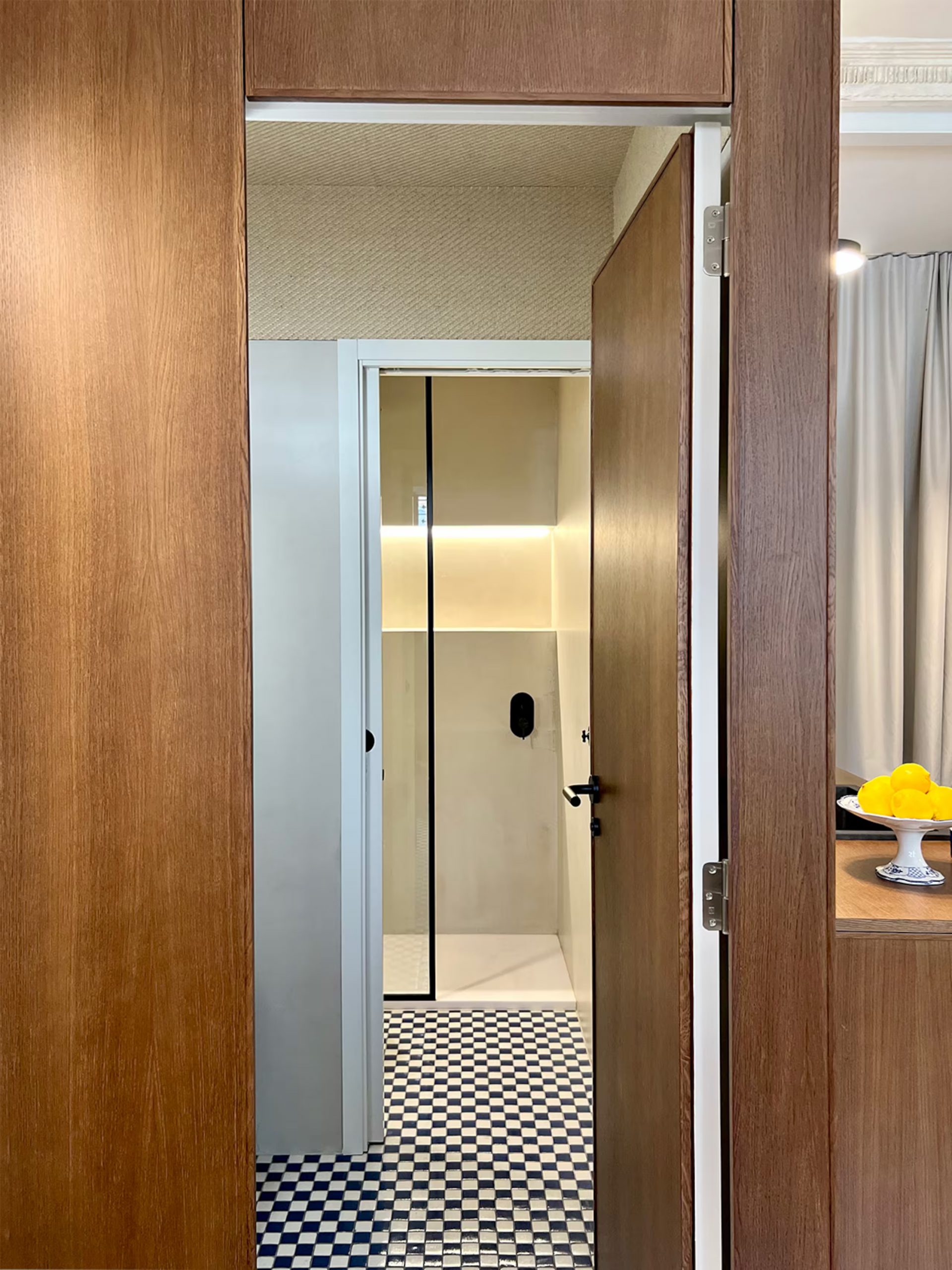 salle de bain avec carrelage à damier à Valencia El Rincón de María Vicenta salle de bain avec carrelage à damier à Valencia El Rincón de María Vicenta