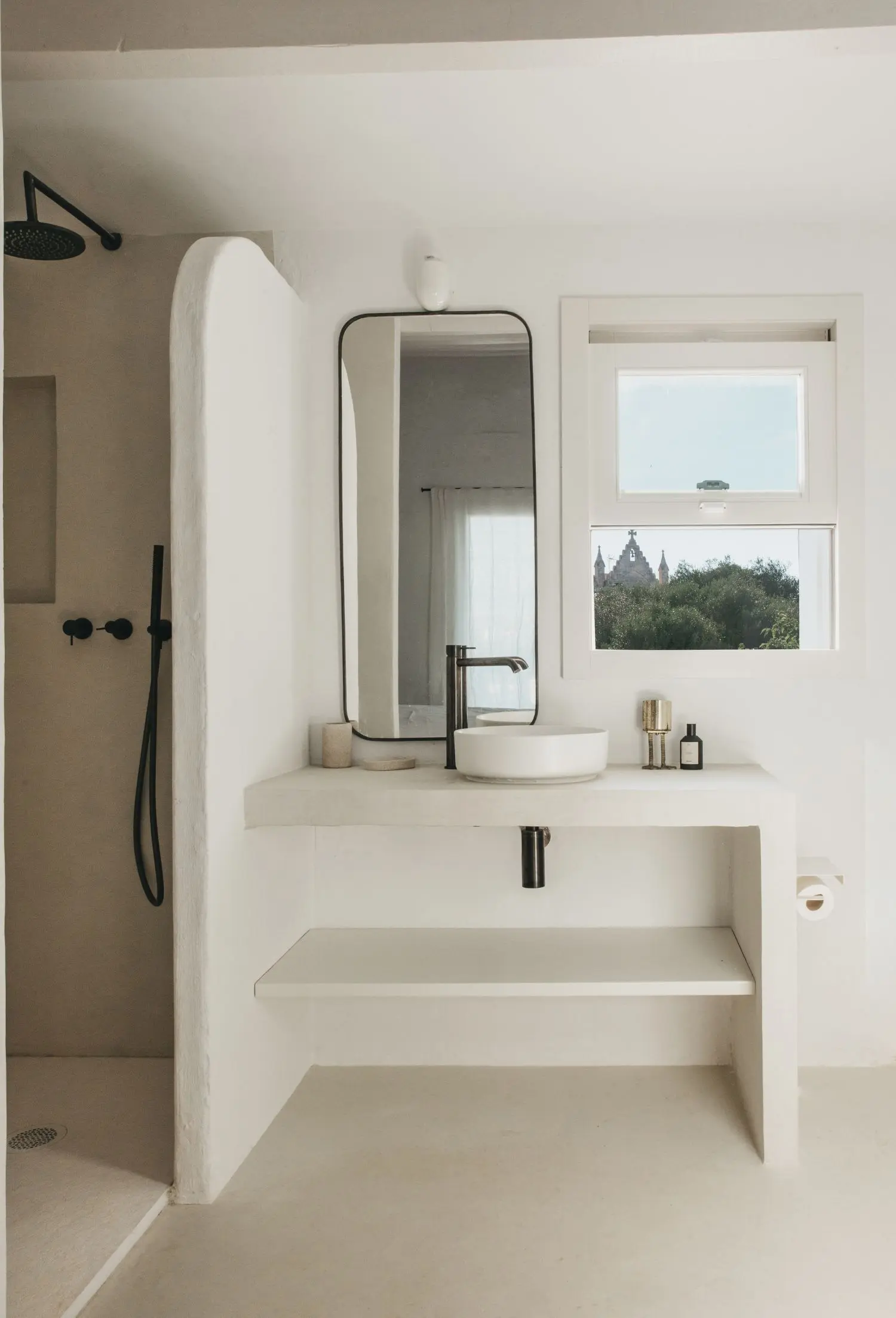 salle de bain rustique chic