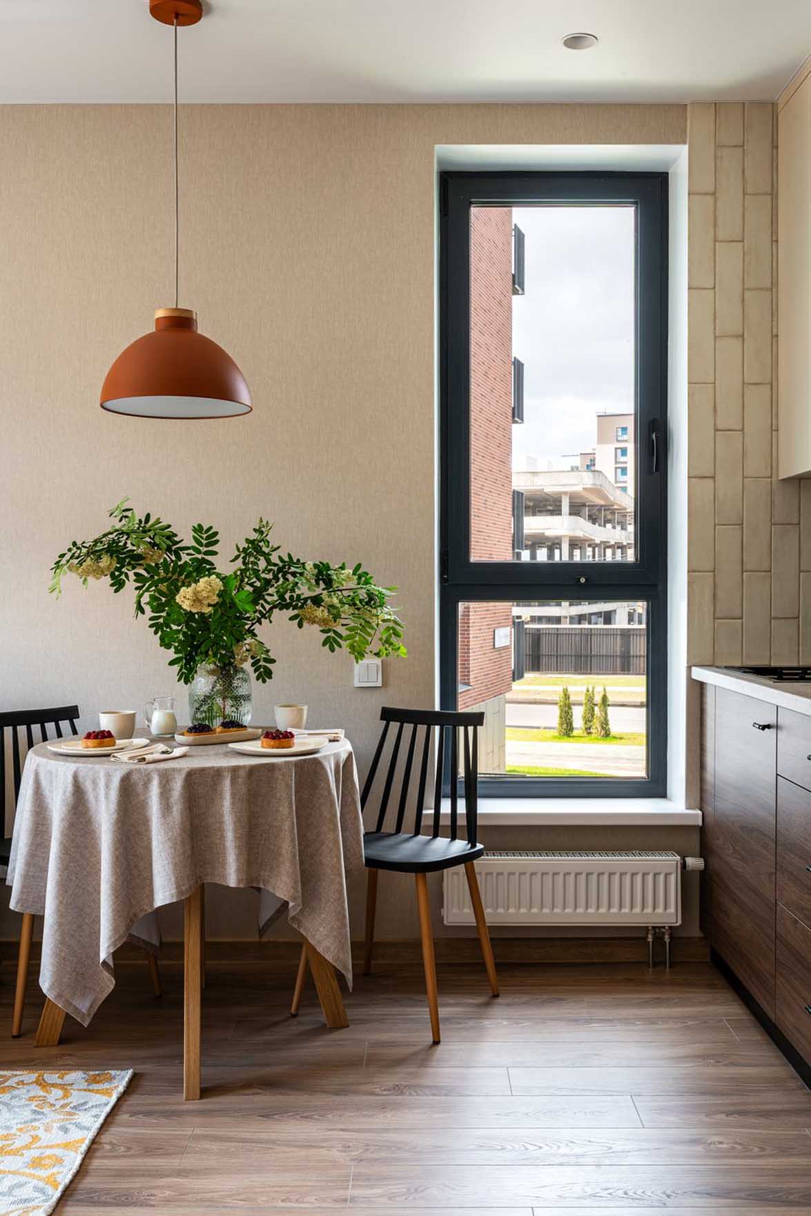 kitchen and dining room contemporary decor 38sqm apartment