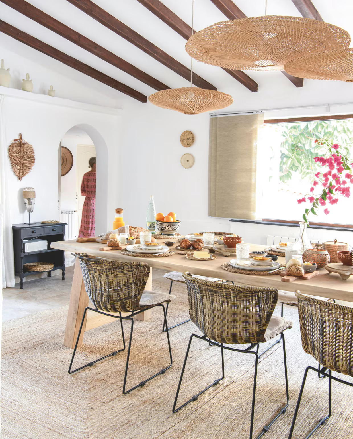 salle à manger décoration contemporaine naturelle avec poutres salle à manger décoration contemporaine naturelle avec poutres
