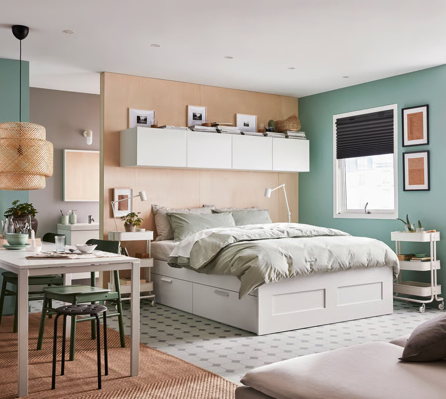 aménagement logement étudiant décoration contemporaine