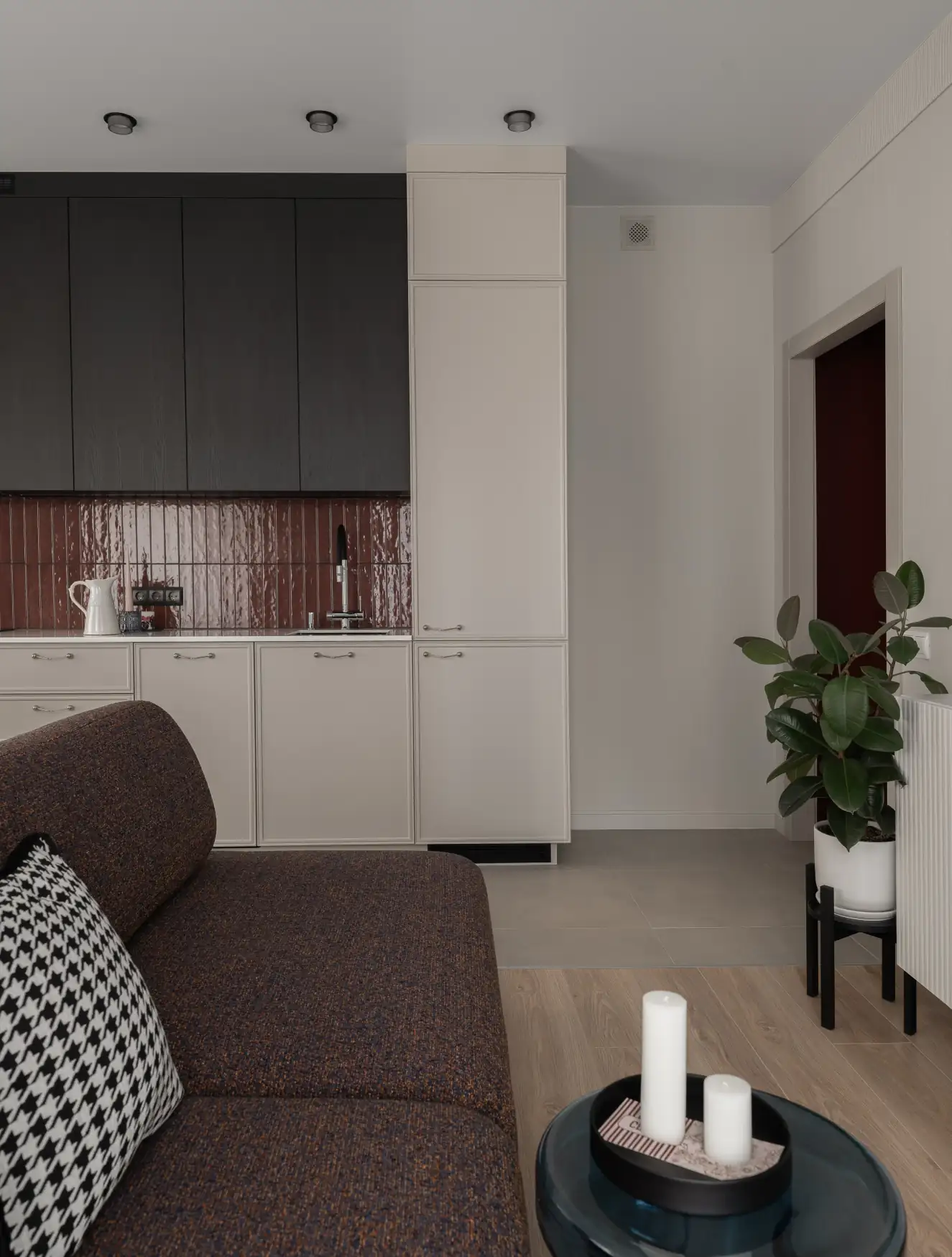 living room and open kitchen small 44sqm apartment contemporary decor living room and open kitchen small 44sqm apartment contemporary decor