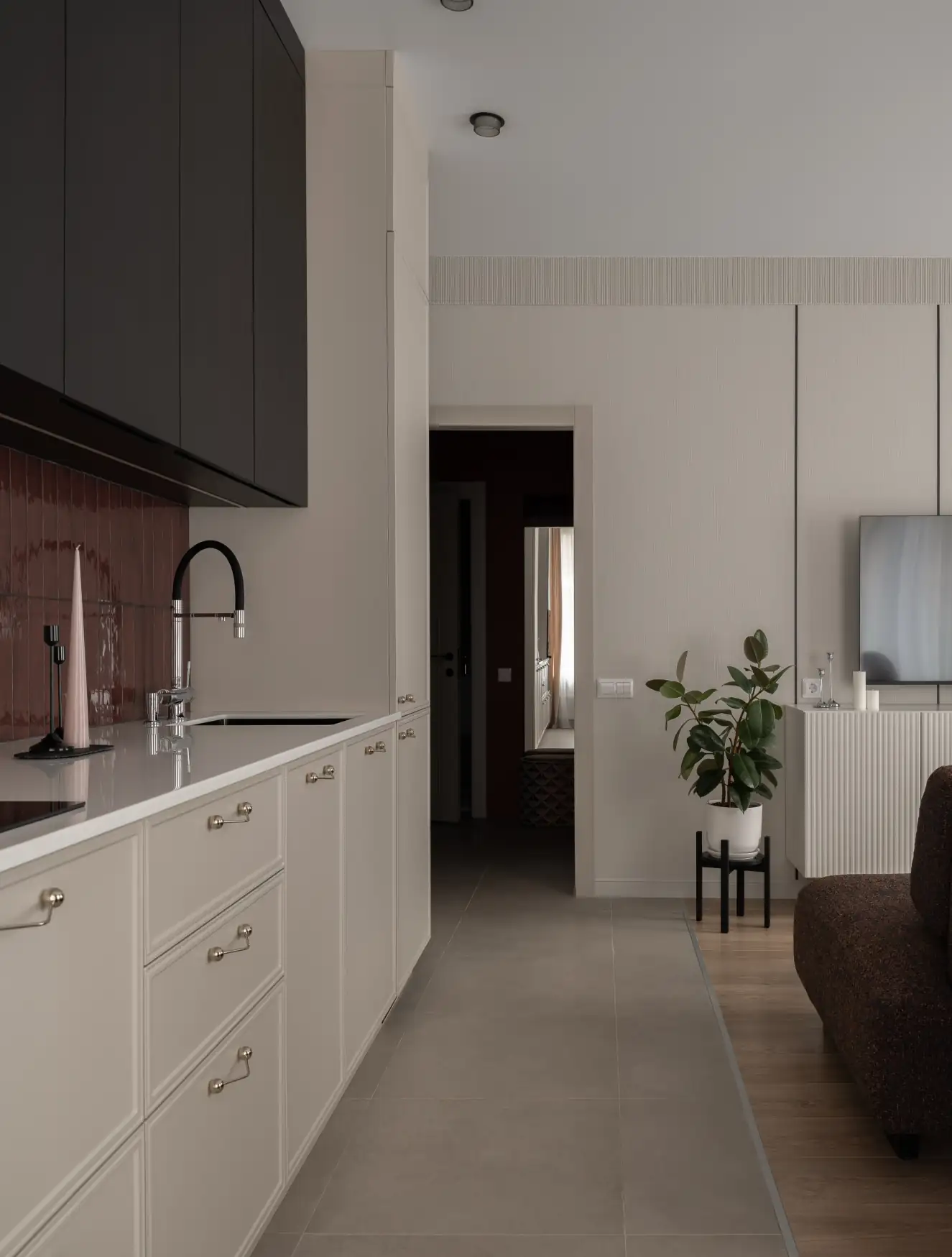 living room and open kitchen small 44sqm apartment contemporary decor living room and open kitchen small 44sqm apartment contemporary decor