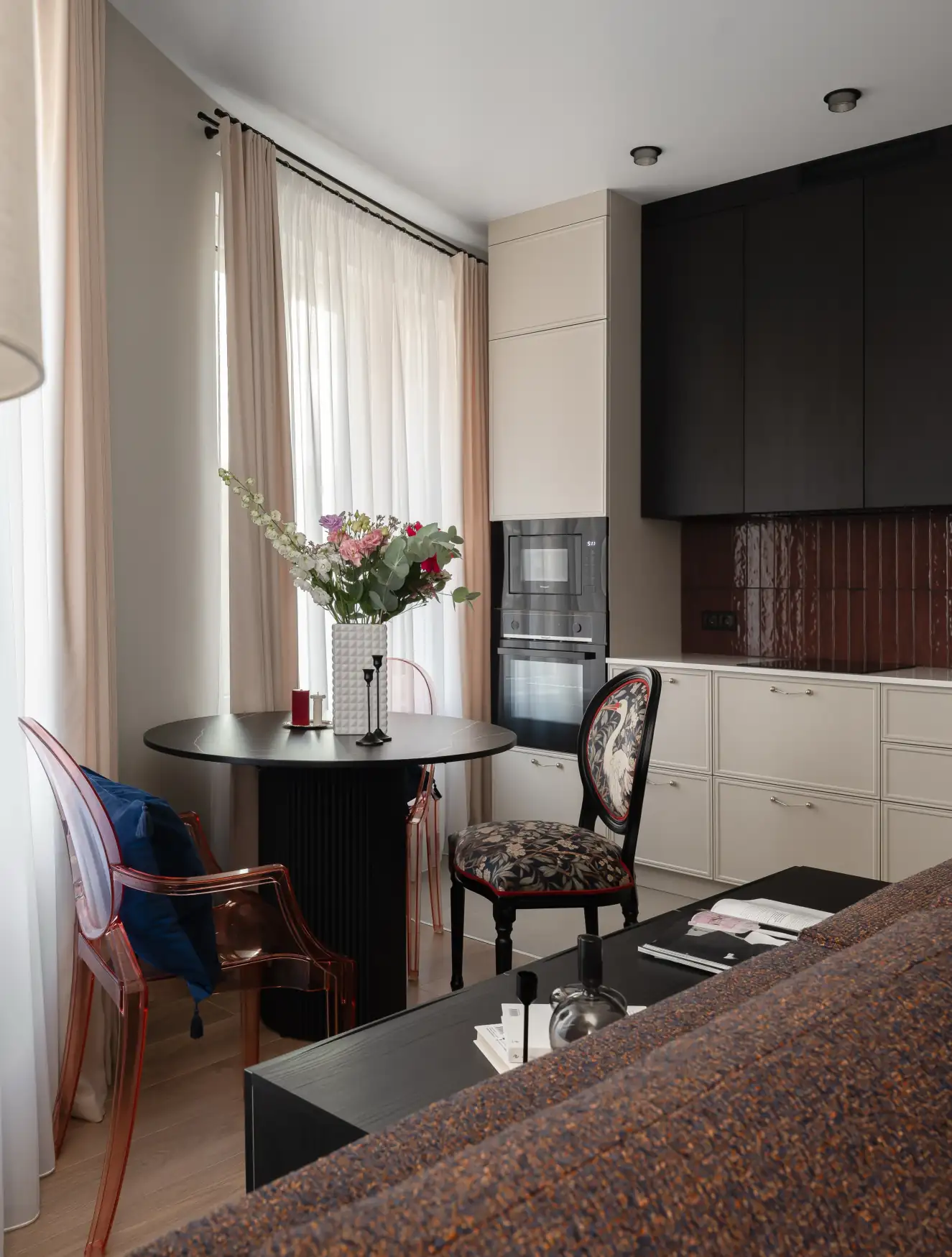 living room and open kitchen small 44sqm apartment contemporary decor living room and open kitchen small 44sqm apartment contemporary decor