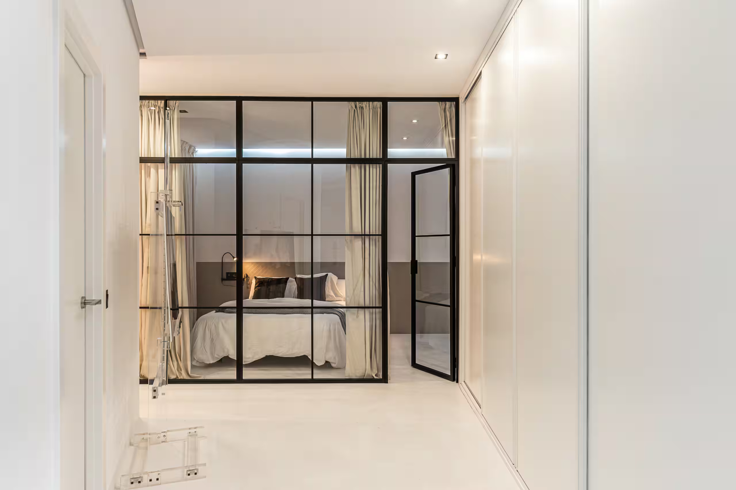 chambre décoration contemporaine avec verrière