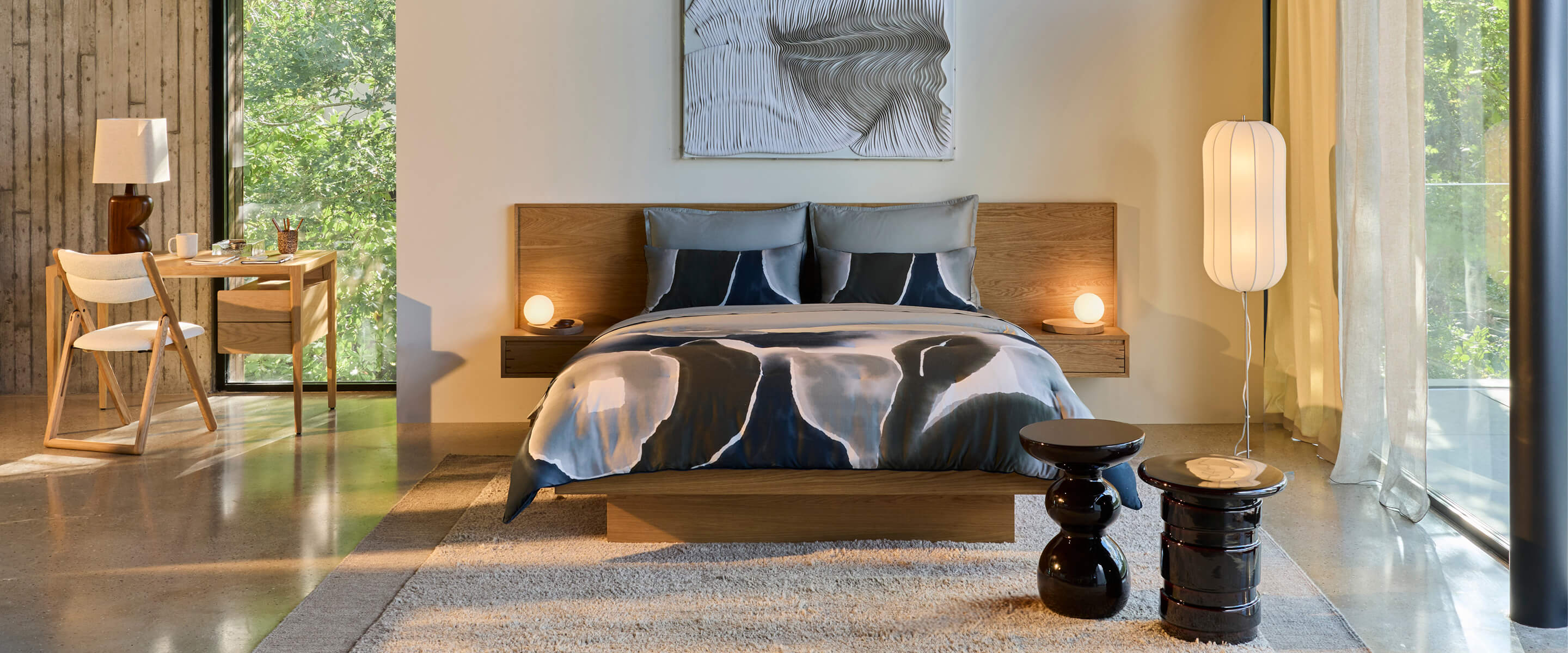 chambre maison contemporaine avec baie vitrée collection AMPM 2026/2027 automne hiver