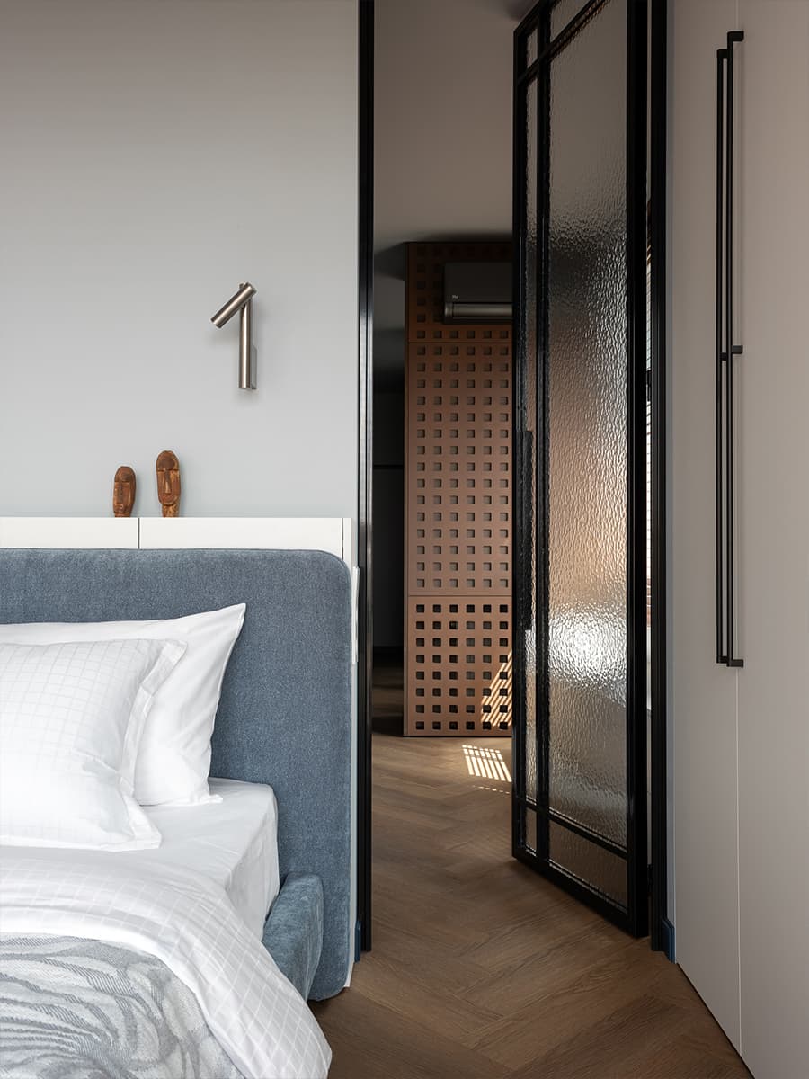 chambre moderne avec placard et porte vitrée façon atelier chambre moderne avec placard et porte vitrée façon atelier