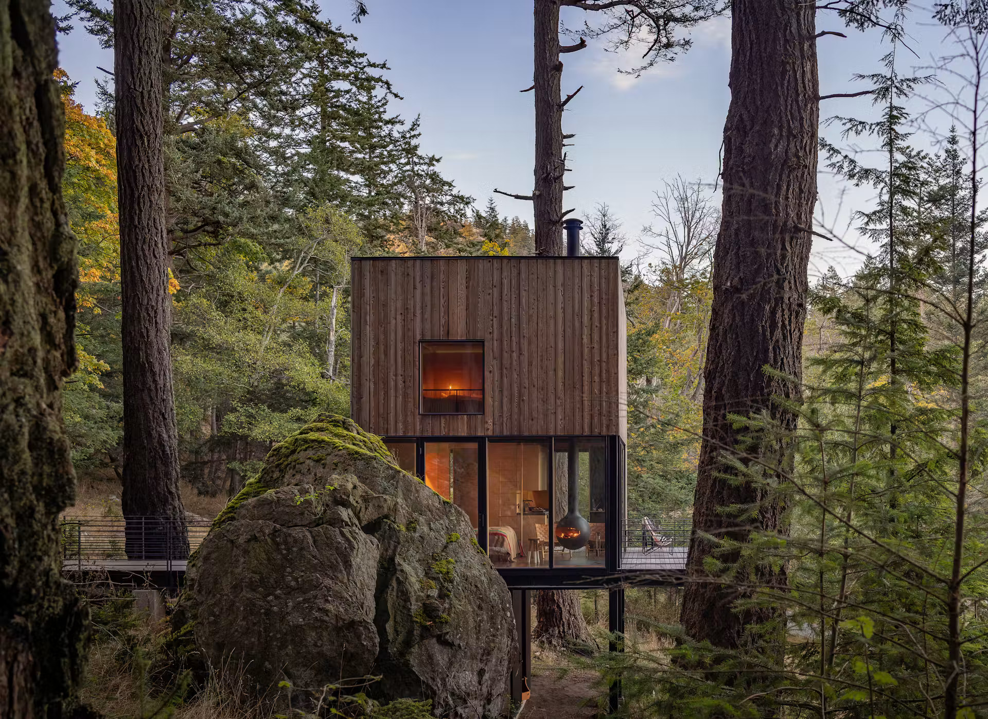 cabane dans les bois avec cheminée Focus décoration contemporaine cabane dans les bois avec cheminée Focus décoration contemporaine
