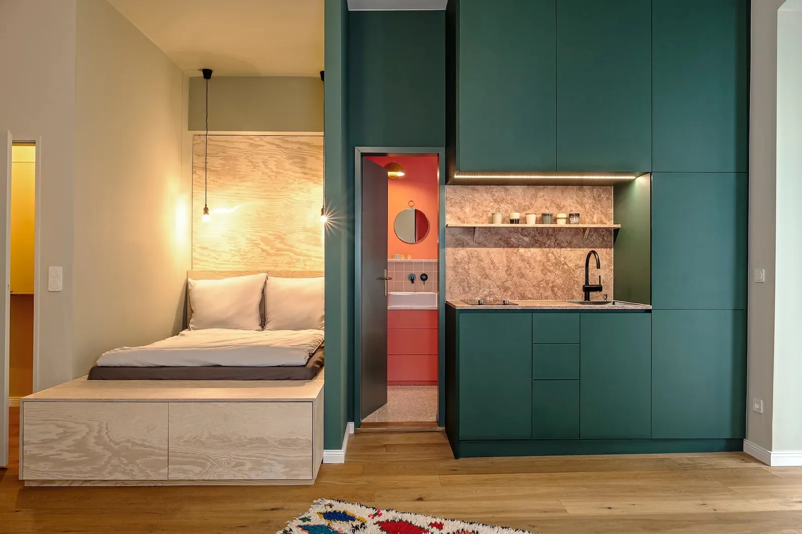 optimised studio flat contemporary and coloured decor optimised studio flat contemporary and coloured decor