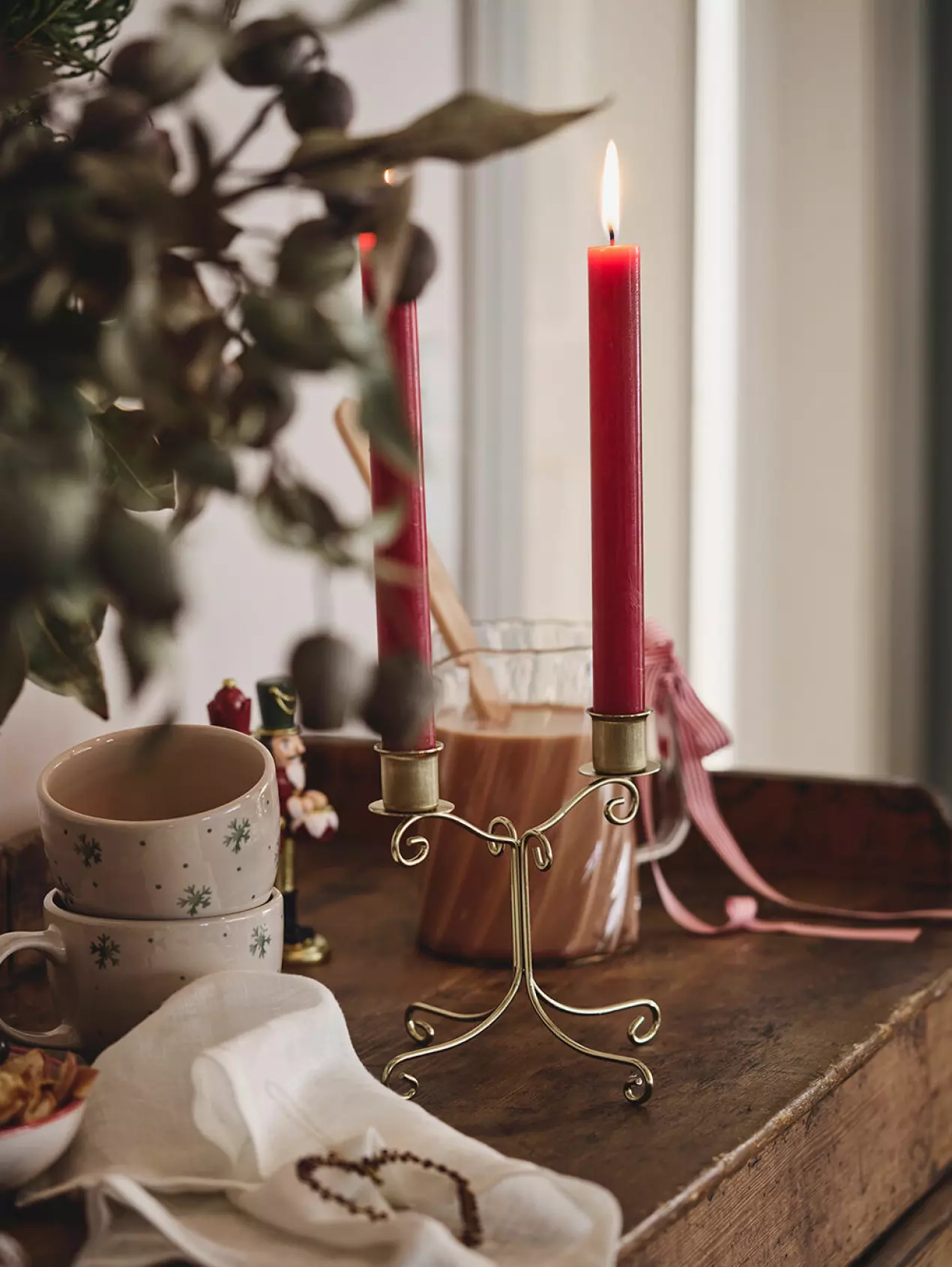 bougeoir doré collection Søstrene Grene Noël 2026