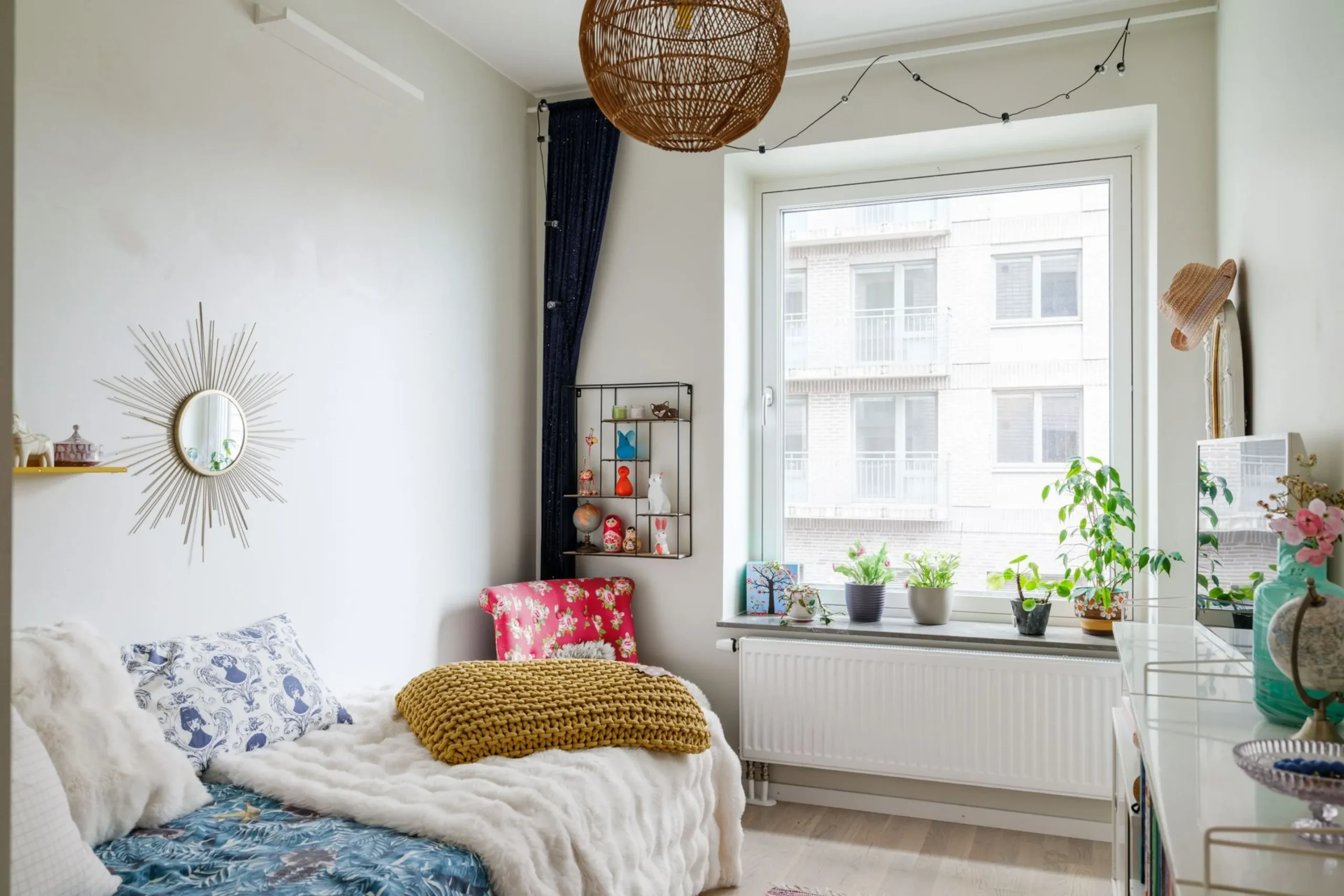 chambre décoration scandinave contemporaine appartement en duplex