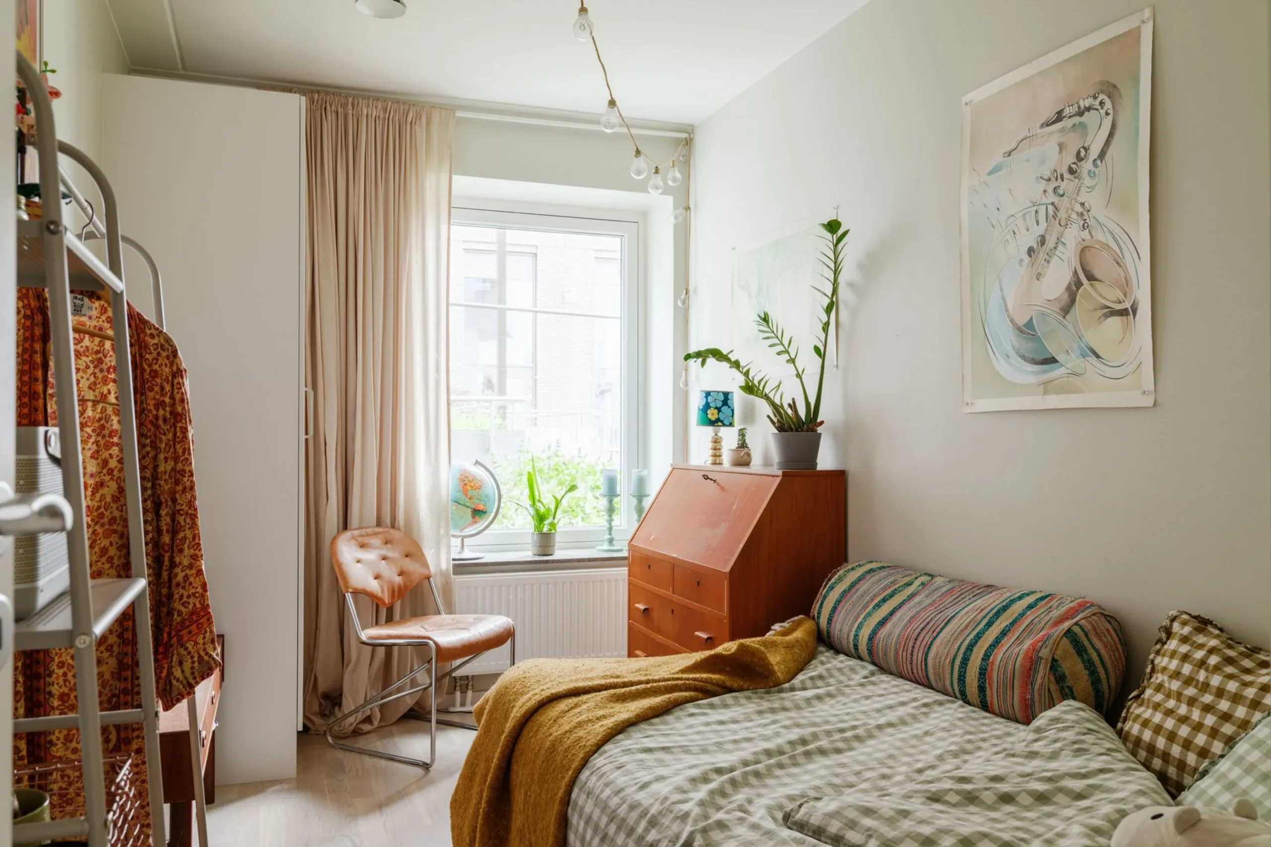chambre décoration scandinave contemporaine appartement en duplex