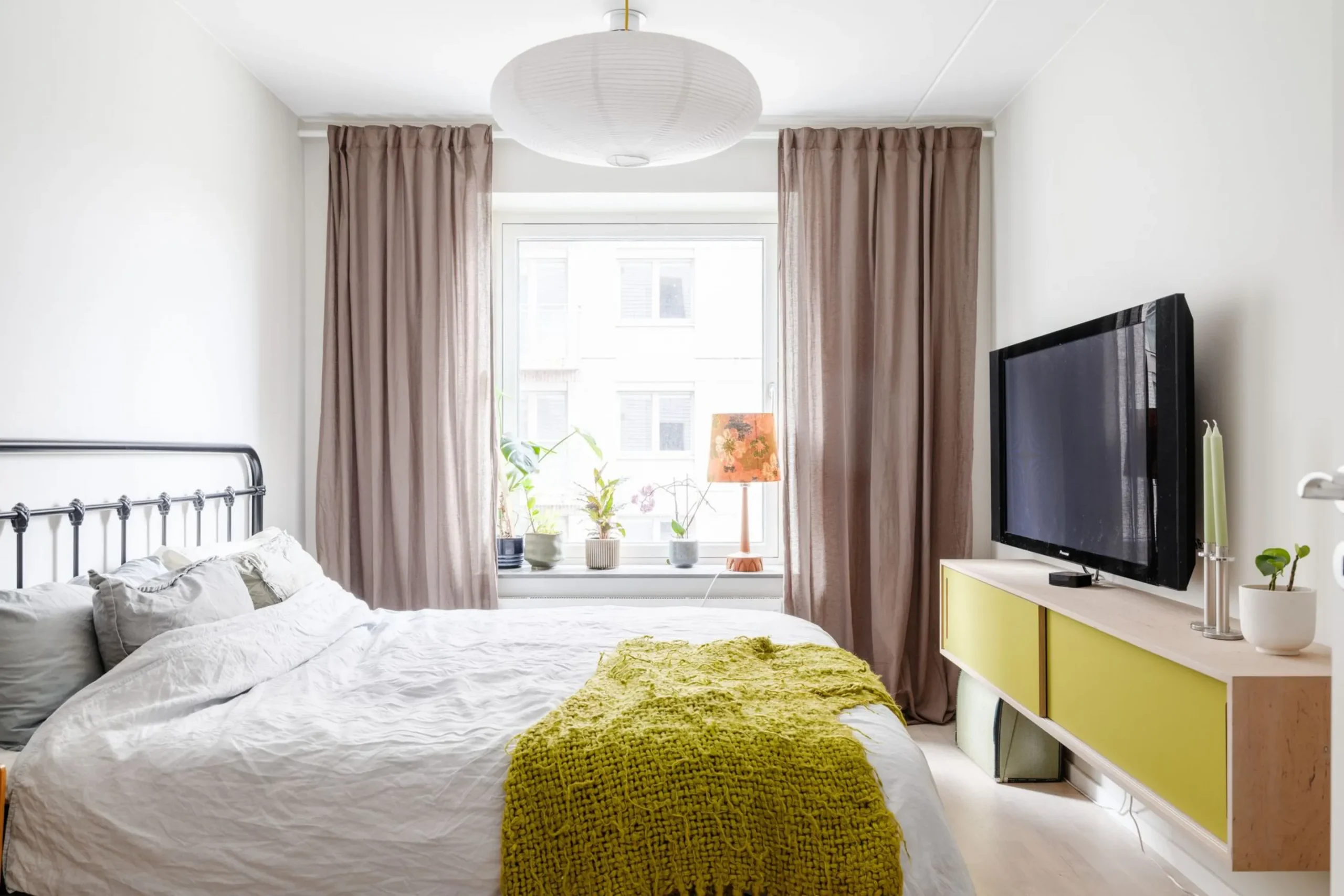 chambre décoration scandinave contemporaine appartement en duplex