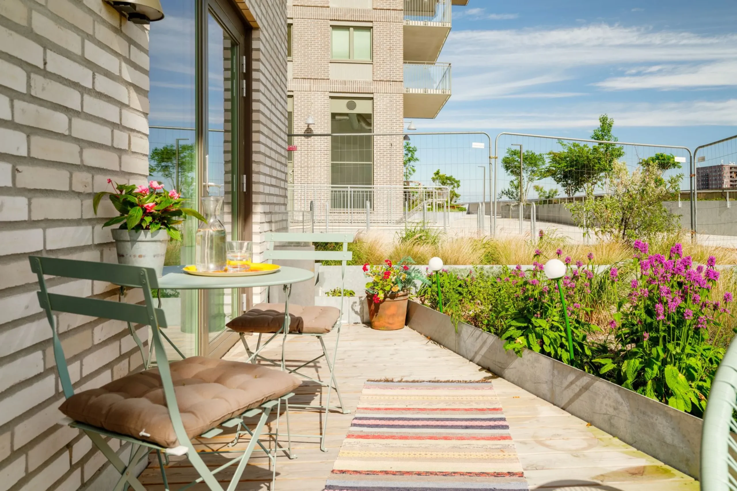 terrasse ensoleillée appartement en duplex