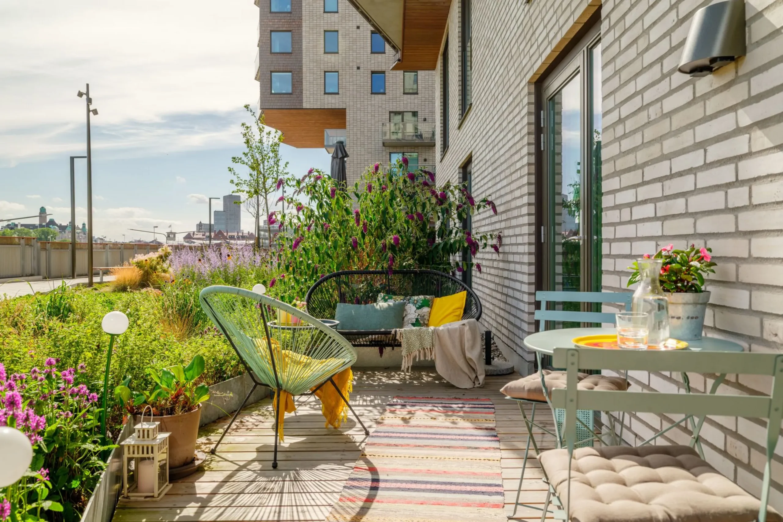 terrasse ensoleillée appartement en duplex