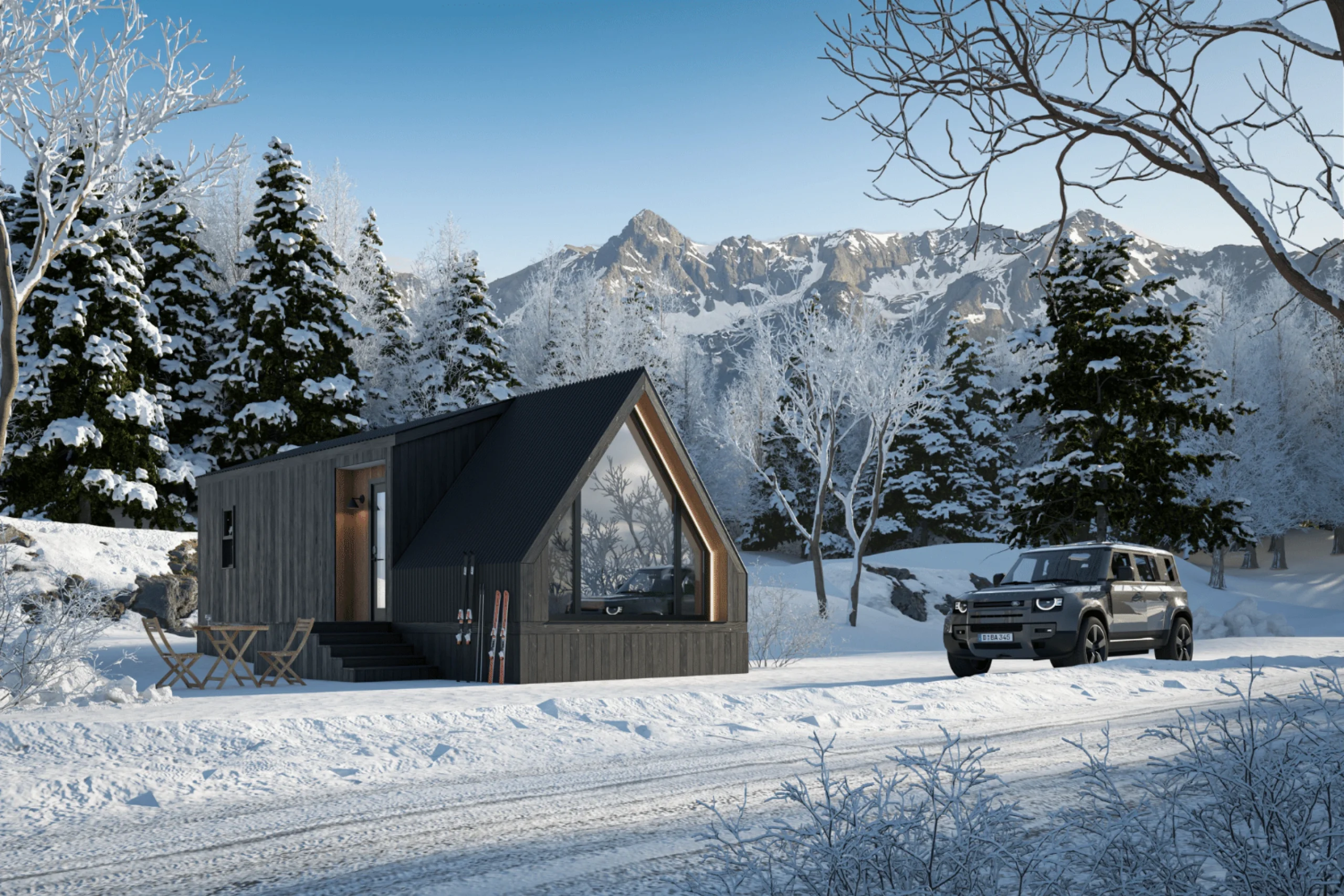 petite maison A-Frame 37m2 A-Frame Bunkhouse par Zook Cabins