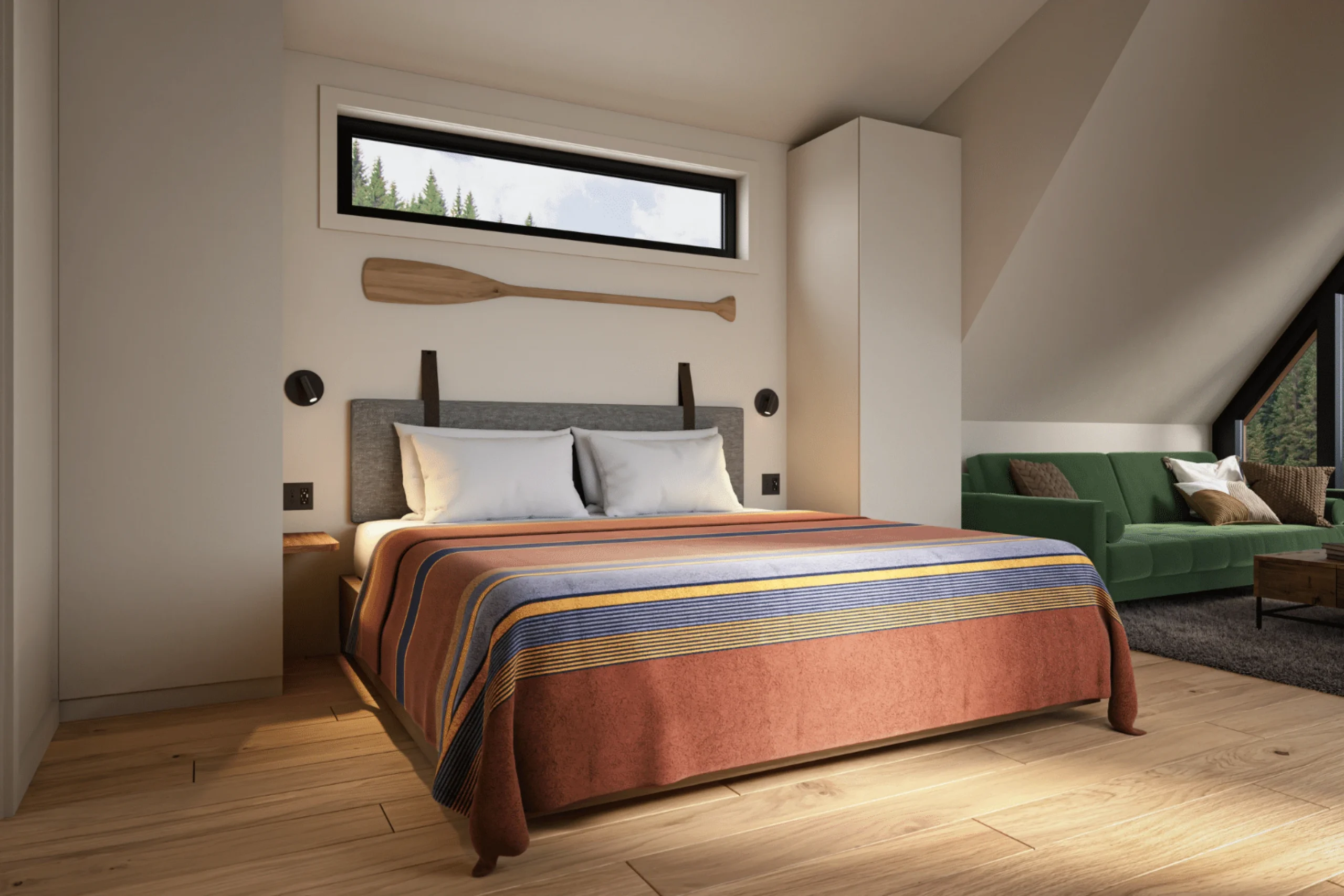 chambre ouverte sur salon