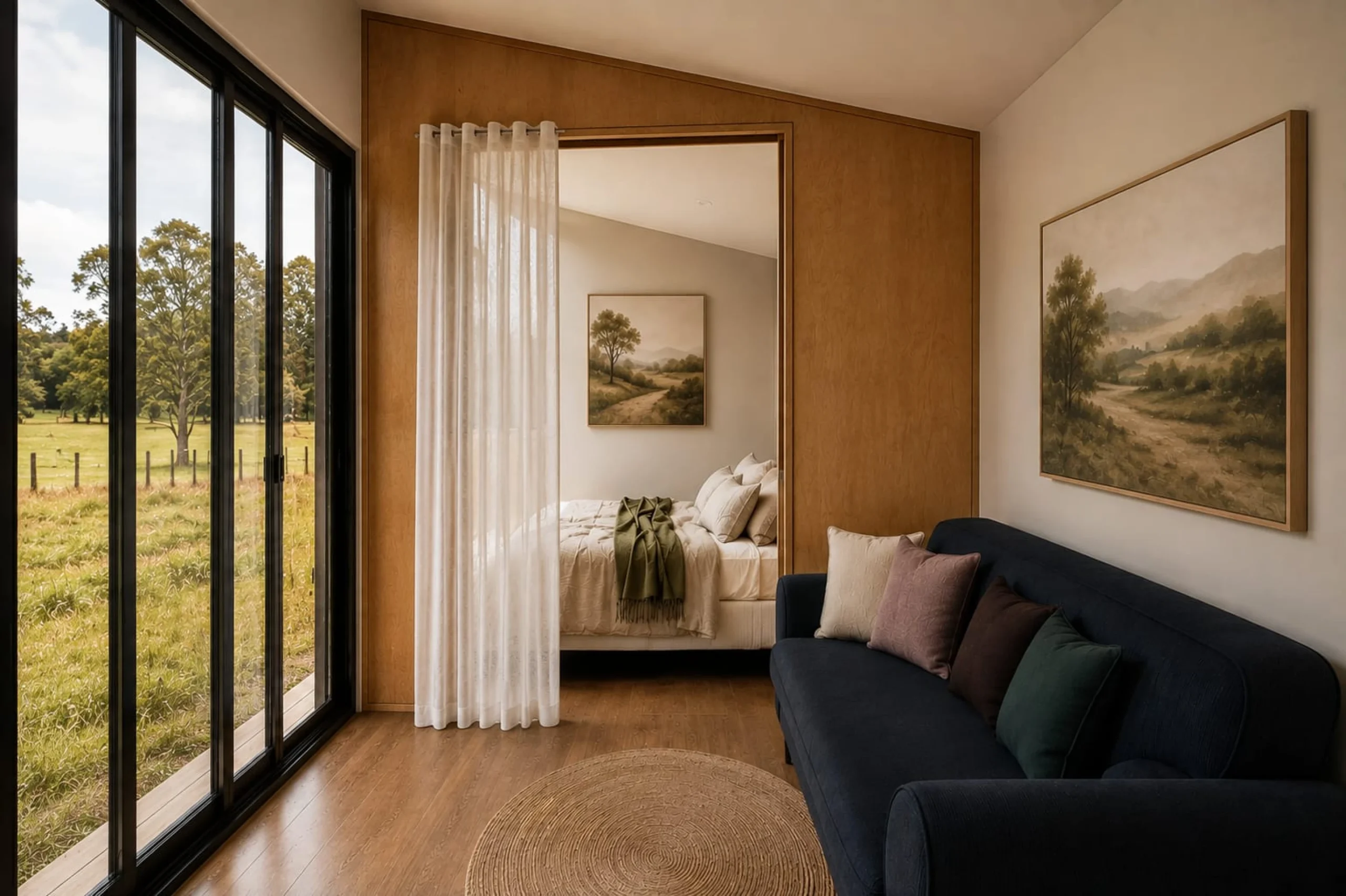 intérieur tiny house Nido noire de 13m2 intérieur tiny house Nido noire de 13m2