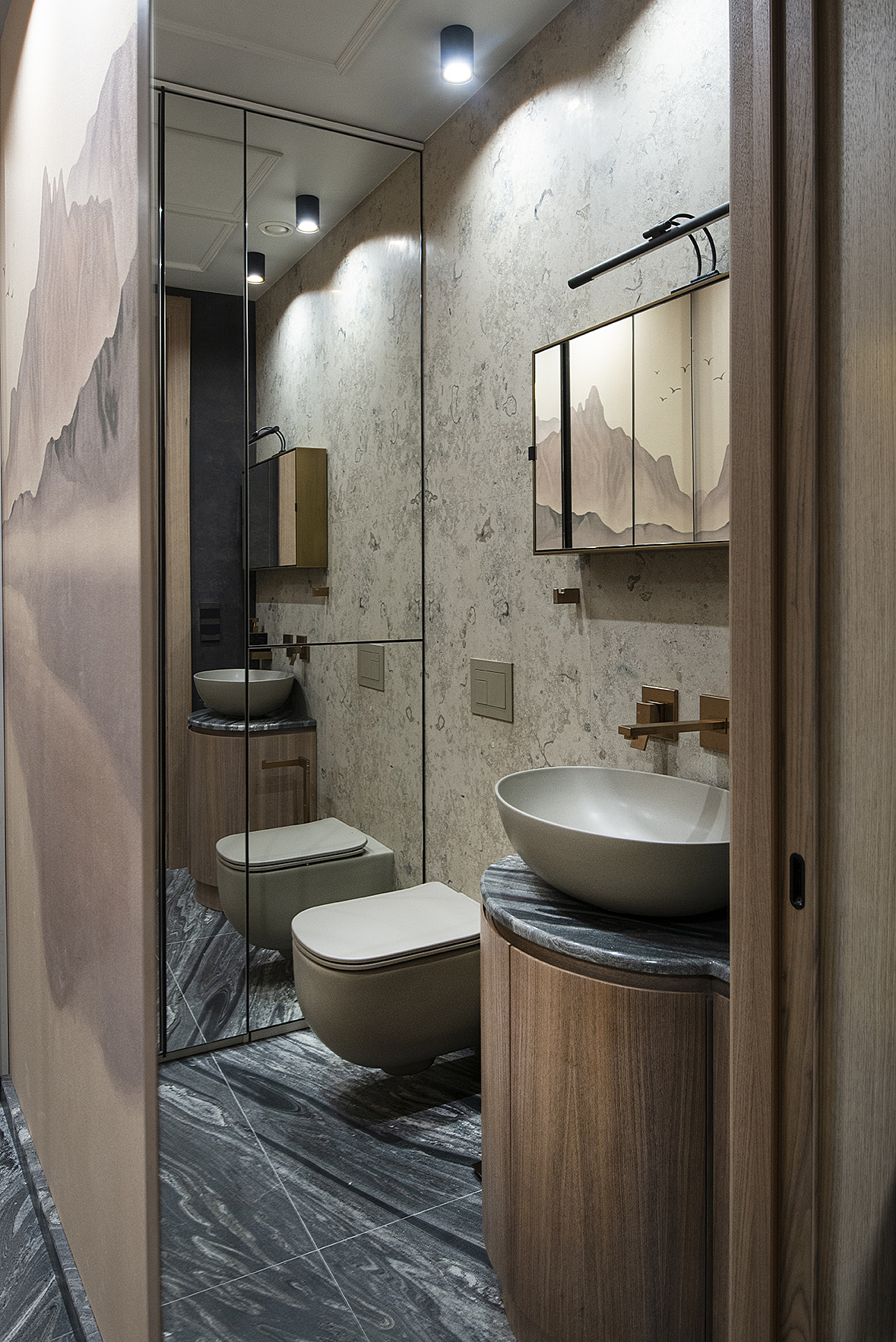 toilettes style design sol marbre