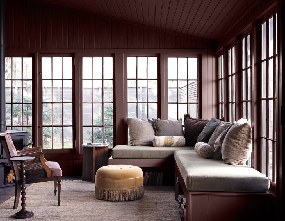 veranda traditionnelle décoration classique chic couleur de l veranda traditionnelle décoration classique chic couleur de l'année 2027 Benjamin Moore