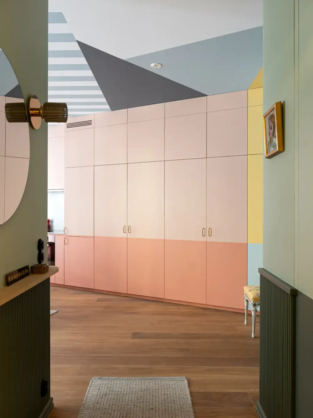 color blocking dans entrée 8 façons de séparer les pièces avec ou sans cloison