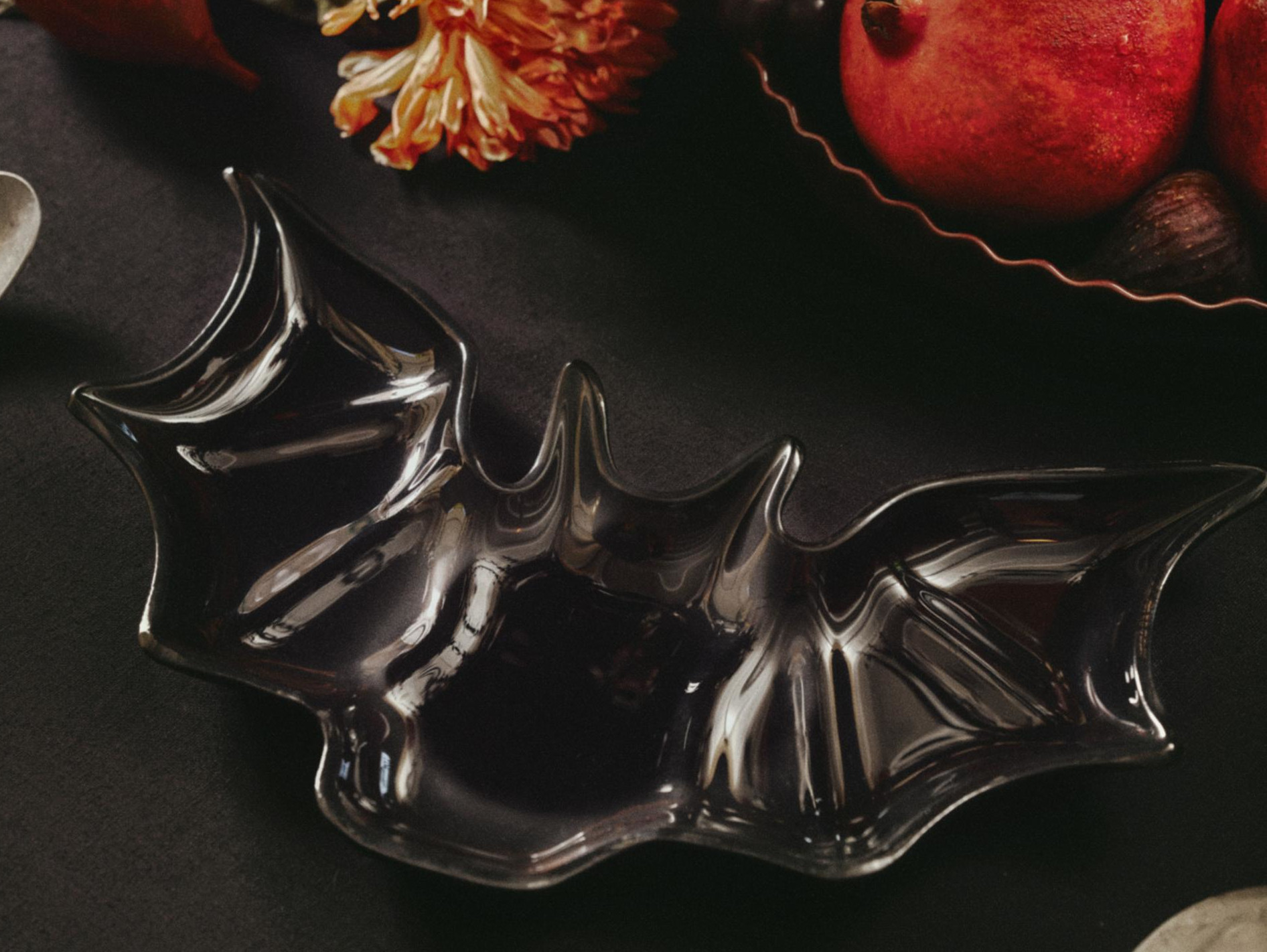 Lefties Home Halloween 2026 décoration noire et orange plat chauve-souris