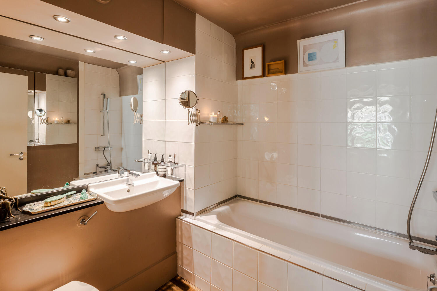 salle de bain couleur saumon