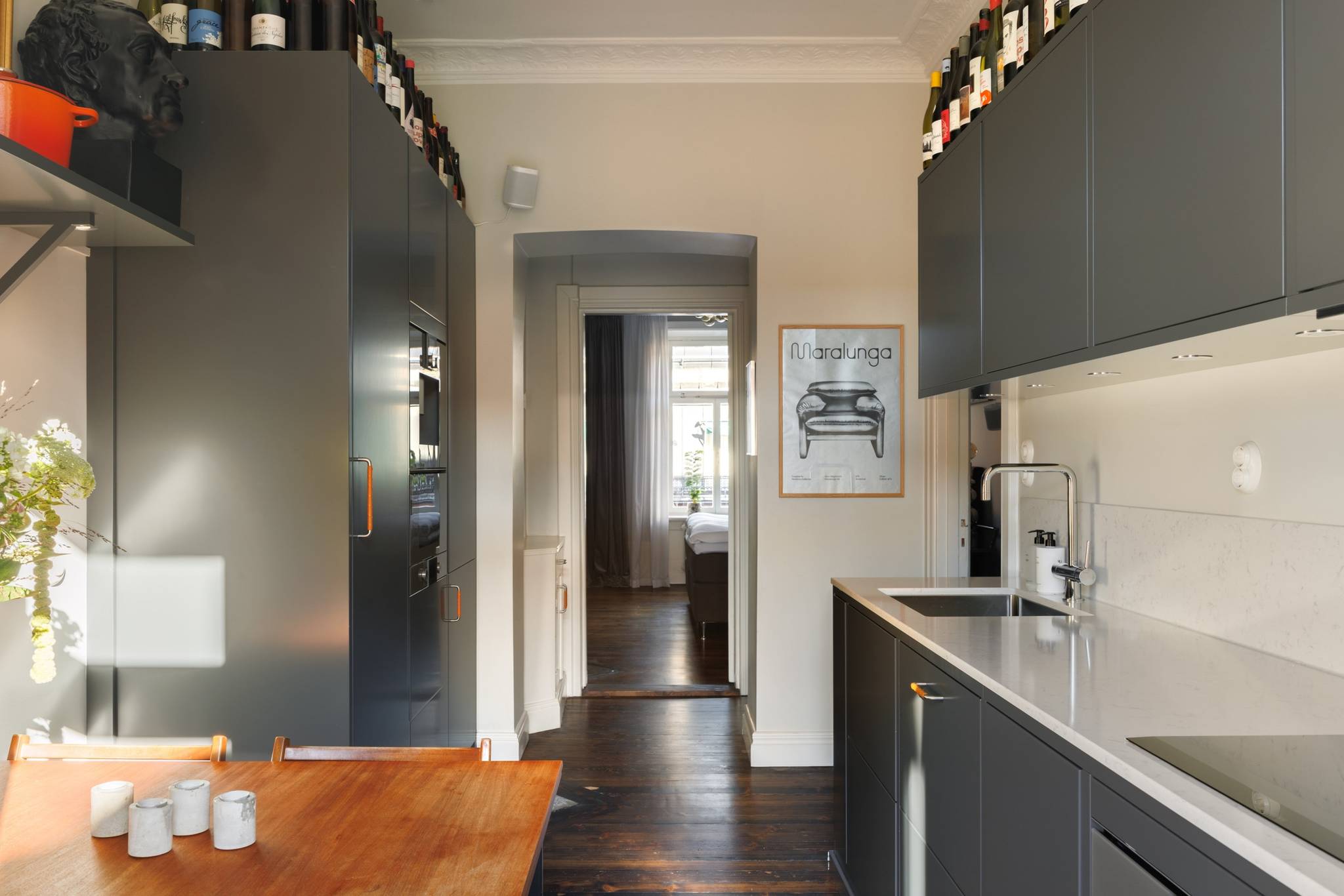 gray kitchen Scandinavian decor