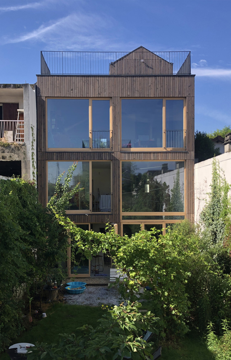 maison en bois près de Paris décoration contemporaine