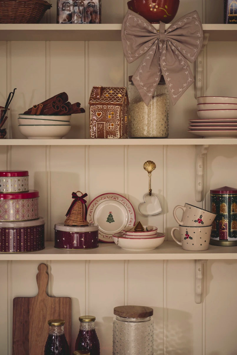 étagère décorée pour Noël Søstrene Grene