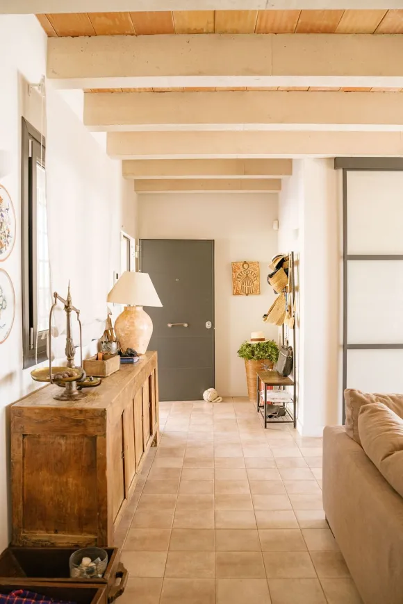 entrée décoration néo rustique