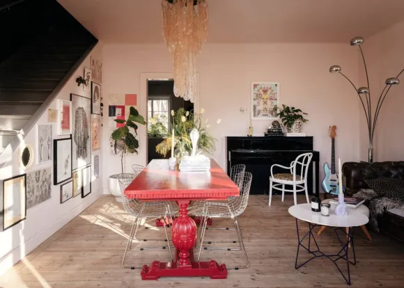 salon et salle à manger décoration vintage