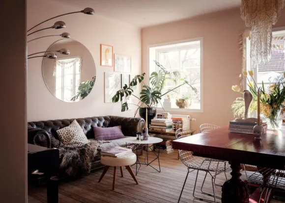 salon et salle à manger décoration vintage