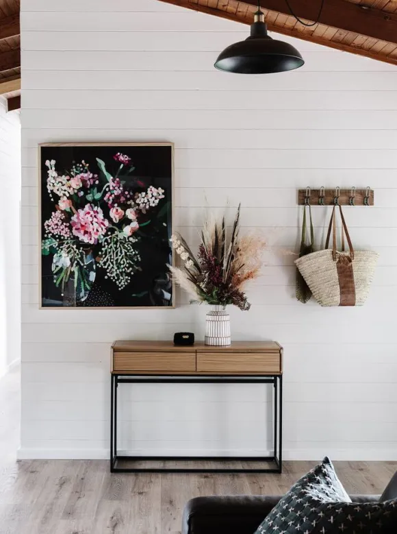 murs lambris blancs horizontaux